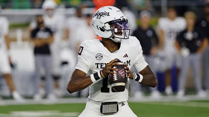 Texas A&M Aggies quarterback Marcel Reed presents a dual-threat challenge for Auburn. Texas A&M Aggies quarterback Marcel Reed presents a dual-threat challenge for Auburn.
