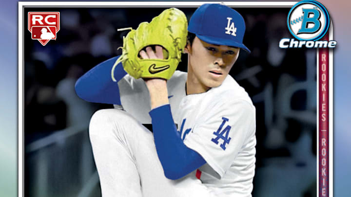 Roki Sasaki's Bowman rookie card Roki Sasaki's Bowman rookie card