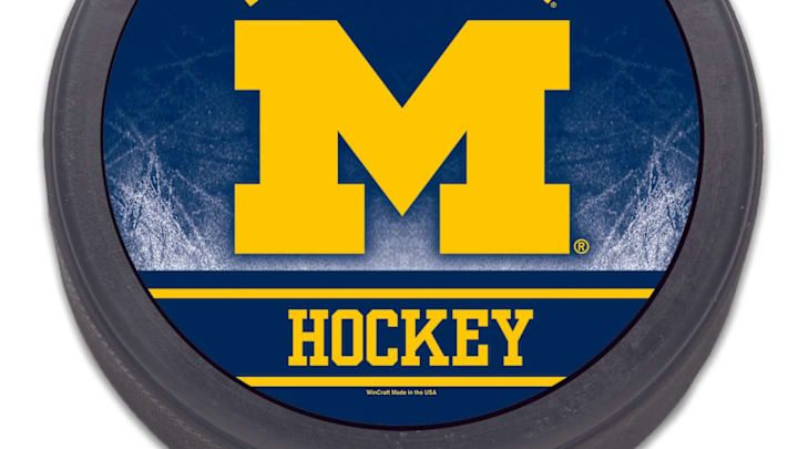 Michigan Wolverines Hockey Puck