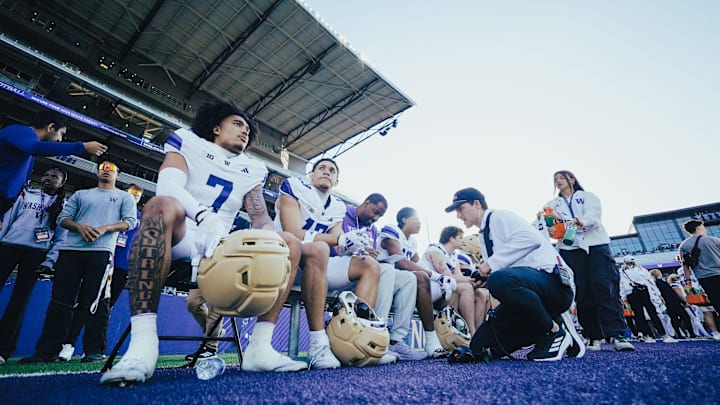 Raiden Vines-Bright (7) is a UW freshman receiver who showed he can help in the Spring Game. Raiden Vines-Bright (7) is a UW freshman receiver who showed he can help in the Spring Game.