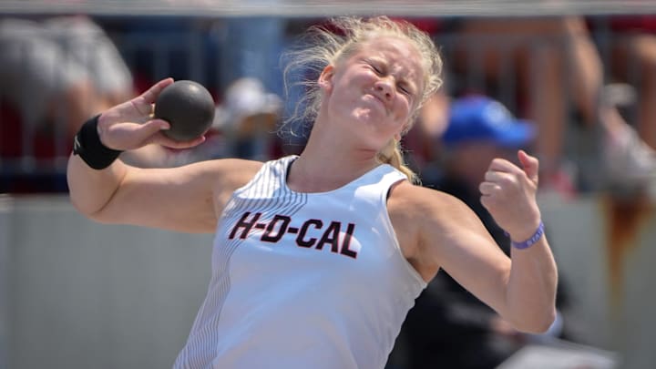 Charlee Morton of Hampton-Dumont/CAL won another state title at the Iowa high school state track and field championships Friday.