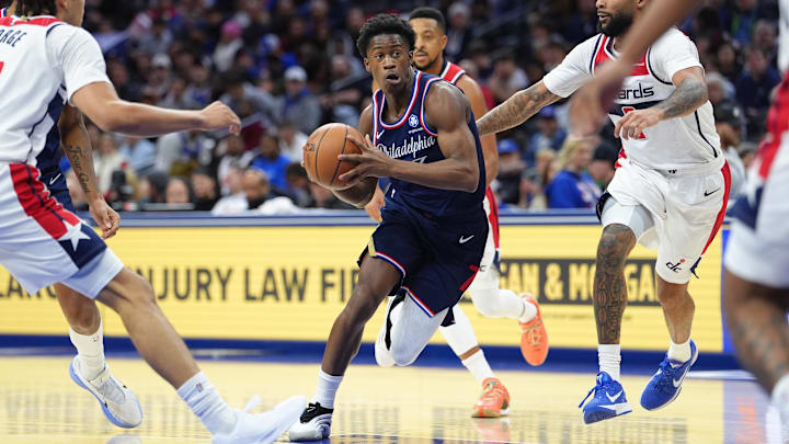 VJ Edgecombe and the 76ers are home favorites against the Wizards. VJ Edgecombe and the 76ers are home favorites against the Wizards.