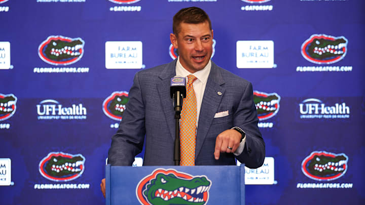 Florida Football Hosts Press Conference Introducing New Head Coach Jon Sumrall