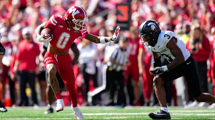Wisconsin Badgers wide receiver Tyrell Henry. Wisconsin Badgers wide receiver Tyrell Henry.