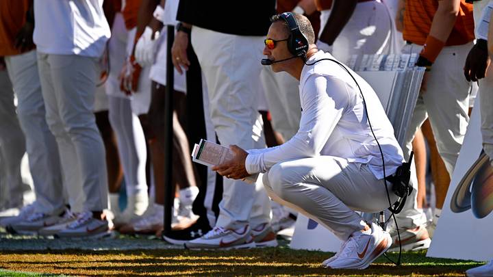 Oct 11, 2025; Dallas, Texas, USA; Texas Longhorns head coach Steve Sarkisian