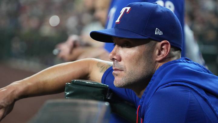 Texas Rangers manager Skip Schumaker. Credit: Rick Scuteri-Imagn Images