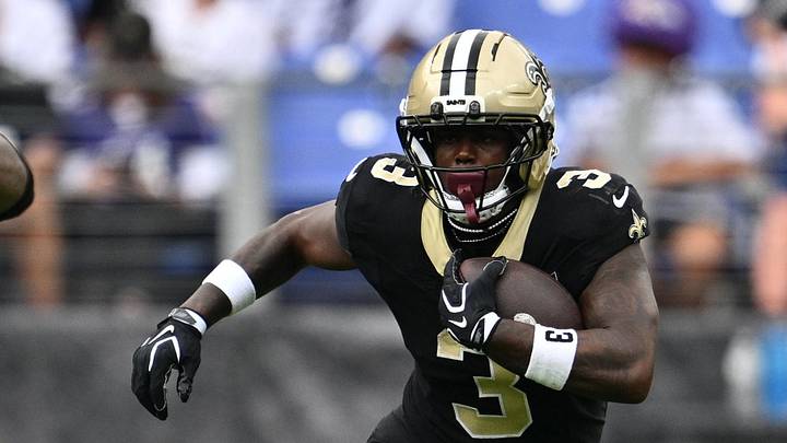 New Orleans Saints running back Travis Etienne Jr. New Orleans Saints running back Travis Etienne Jr.
