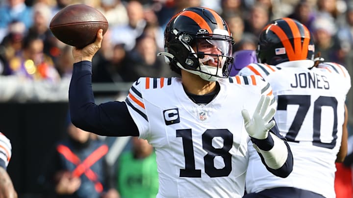 Caleb Williams fires from the pocket against the Vikings last week. He's now experiencing his first Thursday turnaround. Caleb Williams fires from the pocket against the Vikings last week. He's now experiencing his first Thursday turnaround.