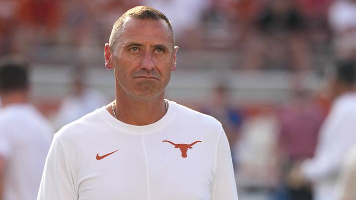 Sep 12, 2026; Austin, Texas, USA;  Texas Longhorns head coach Steve Sarkisian looks on before the game against the Ohio State Buckeyes at Darrell K Royal-Texas Memorial Stadium.  Mandatory Credit: Scott Wachter-Imagn Images