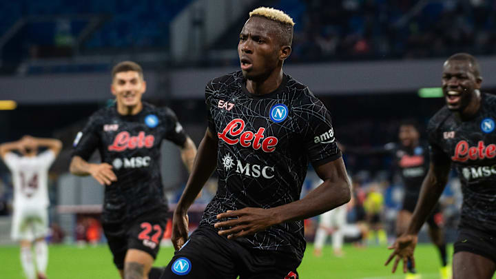 Victor Osimhen dopo il gol vittoria al Torino Victor Osimhen dopo il gol vittoria al Torino