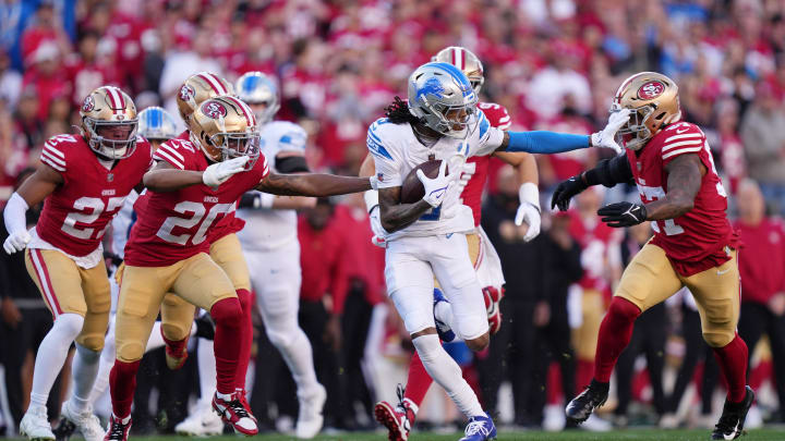 Detroit Lions wide receiver Jameson Williams (9) Detroit Lions wide receiver Jameson Williams (9)