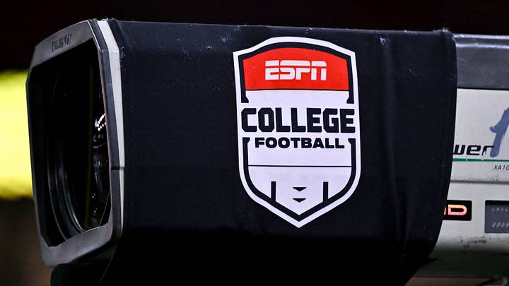 Dec 27, 2025; Houston, TX, USA; A detail view of ESPN College Football logo on a TV camera prior to the game between the Houston Cougars and the Louisiana State Tigers at NRG Stadium. Mandatory Credit: Maria Lysaker-Imagn Images Dec 27, 2025; Houston, TX, USA; A detail view of ESPN College Football logo on a TV camera prior to the game between the Houston Cougars and the Louisiana State Tigers at NRG Stadium. Mandatory Credit: Maria Lysaker-Imagn Images