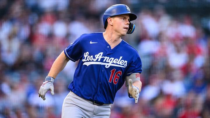 May 15, 2026; Anaheim, California, USA; Los Angeles Dodgers catcher Will Smith (16) runs during the first inning against the Los Angeles Angels at Angel Stadium. Mandatory Credit: William Liang-Imagn Images May 15, 2026; Anaheim, California, USA; Los Angeles Dodgers catcher Will Smith (16) runs during the first inning against the Los Angeles Angels at Angel Stadium. Mandatory Credit: William Liang-Imagn Images