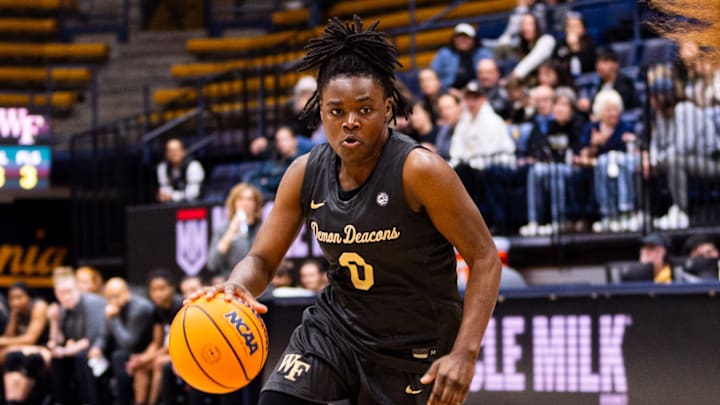 Freshman guard Milan Brown (0) drives to the basket against the California Golden Bears, Jan. 11, 2025.