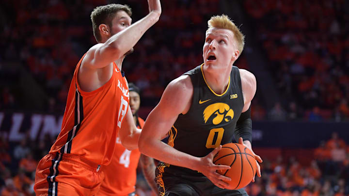 Illinois is a double-digit favorite against Iowa in the second round of the Big Ten tournament.