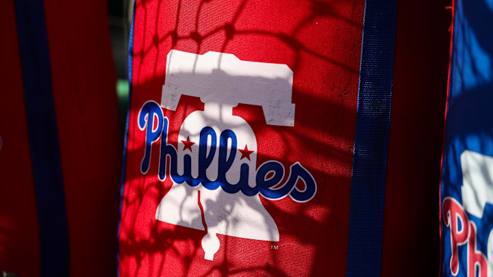 Feb 19, 2025; Clearwater, FL, USA; a general view during Philadelphia Phillies spring training workouts at BayCare Ballpark. Feb 19, 2025; Clearwater, FL, USA; a general view during Philadelphia Phillies spring training workouts at BayCare Ballpark.