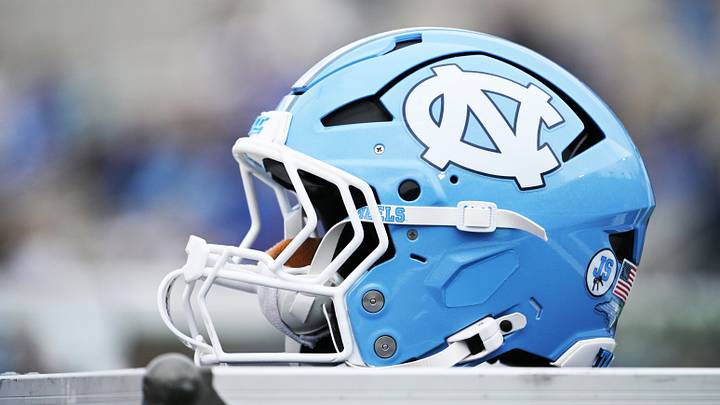 Oct 17, 2026; Durham, North Carolina, USA;  A North Carolina Tar Heels helmet at Wallace Wade Stadium.  Mandatory Credit: Zachary Taft-Imagn Images