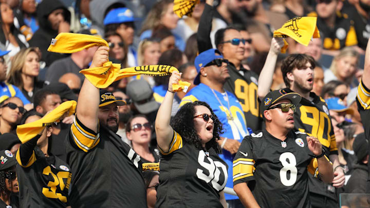 Pittsburgh Steelers fans wave Terrible Towels