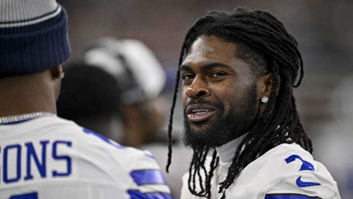 Dallas Cowboys cornerback Trevon Diggs looks on before the game between the Dallas Cowboys and the Baltimore Ravens Dallas Cowboys cornerback Trevon Diggs looks on before the game between the Dallas Cowboys and the Baltimore Ravens