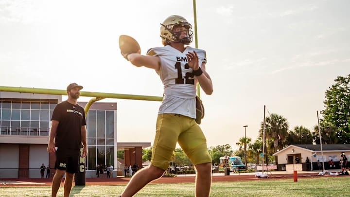 Bishop Moore quarterback Bjorn Jurgensen, a Virginia signee, passed for 2,709 yards and 27 TDs with only four interceptions, and rushed for 537 yards and 11 TDs to lead the Hornets (10-3) to the Class 3A regional finals.