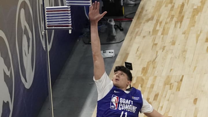 May 18, 2022; Chicago, IL, USA; Gabriele Procida participates during the NBA Draft Combine at Wintrust Arena. Mandatory Credit: David Banks-Imagn Images May 18, 2022; Chicago, IL, USA; Gabriele Procida participates during the NBA Draft Combine at Wintrust Arena. Mandatory Credit: David Banks-Imagn Images