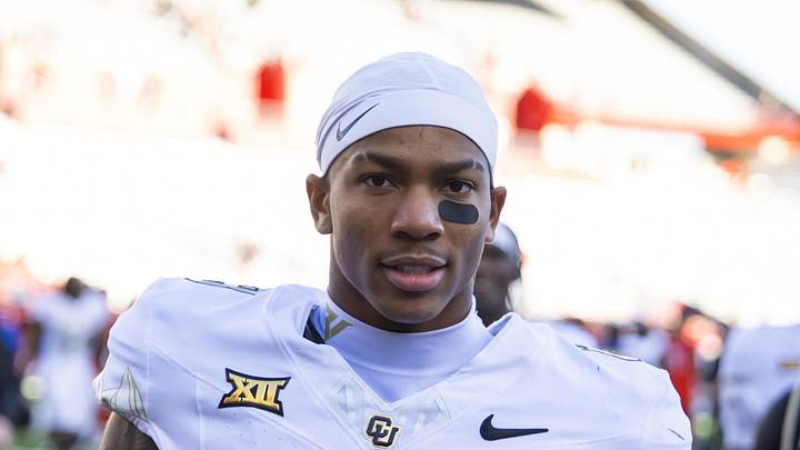 Oct 19, 2024; Tucson, Arizona, USA; Colorado Buffalos cornerback DJ McKinney (8) against the Arizona Wildcats at Arizona Stadium. Mandatory Credit: Mark J. Rebilas-Imagn Images
