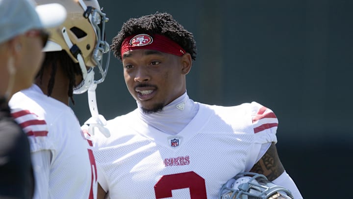 Jun 10, 2025; Santa Clara, CA, USA; San Francisco 49ers cornerback Deommodore Lenoir (2) takes a break from drills during an OTA at Levi's Stadium. Mandatory Credit: D. Ross Cameron-Imagn Images