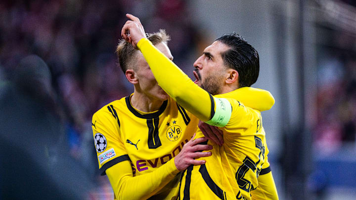 Emre Can (r.) feiert mit Maxi Beier in Lille