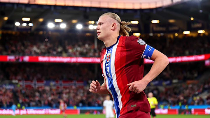 Erling Haaland anotó triplete con Noruega en el último encuentro de Eliminatorias