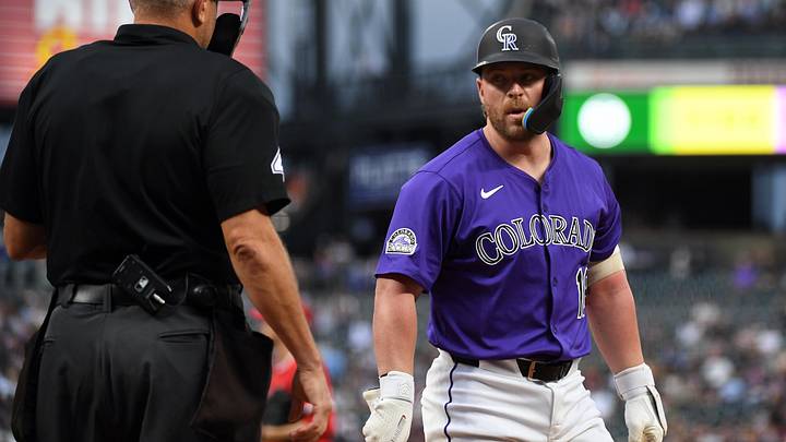 Colorado Rockies first baseman Blaine Crim. Colorado Rockies first baseman Blaine Crim.