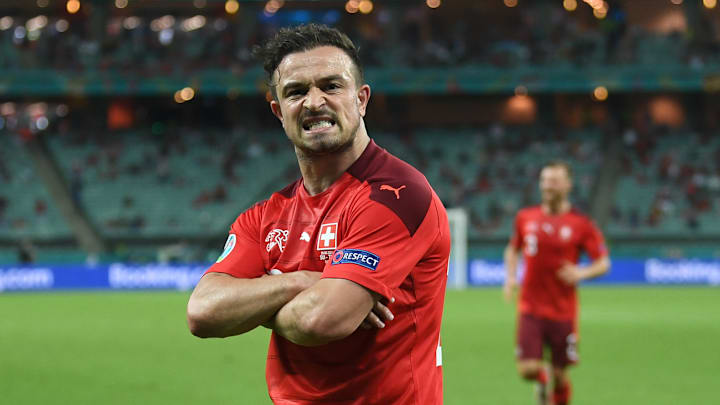 Xherdan Shaqiri avec le maillot de la Suisse. 