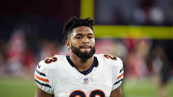 Chicago Bears running back Roschon Johnson.