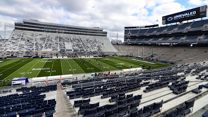 A general view of Beaver Stadium prior to the game between the Northwestern Wildcats and the Penn State Nittany Lions. 