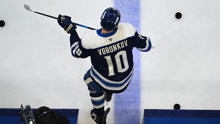 Blue Jackets forward Dmitri Voronkov comes to camp a little slimmer this year.