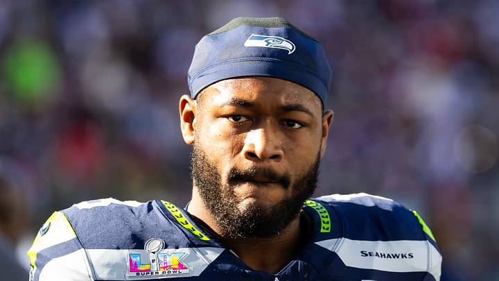Seattle Seahawks linebacker Ernest Jones IV (13) looks on