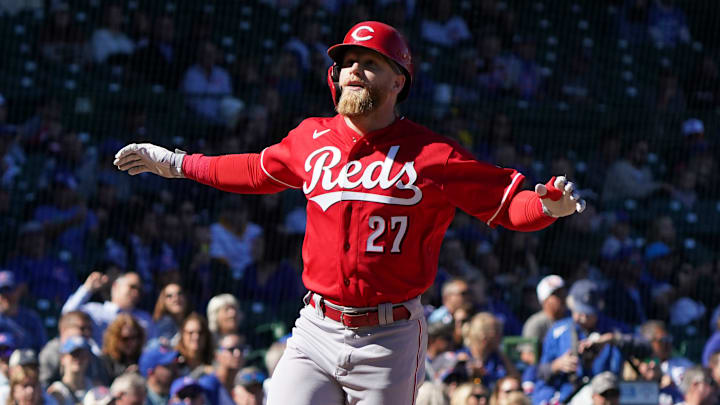 Cincinnati Reds outfielder Jake Fraley.