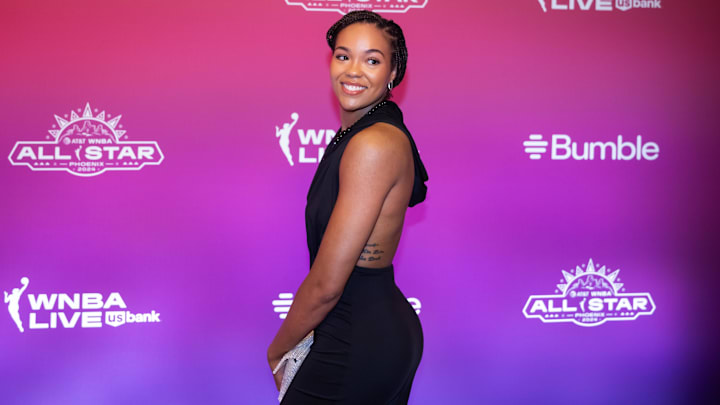 Minnesota Lynx player Napheesa Collier walks the red carpet during the WNBA All-Star weekend. Minnesota Lynx player Napheesa Collier walks the red carpet during the WNBA All-Star weekend.