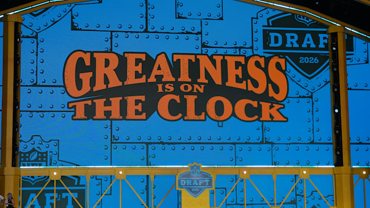 The 2026 NFL Draft theater stage at Acrisure Stadium. 