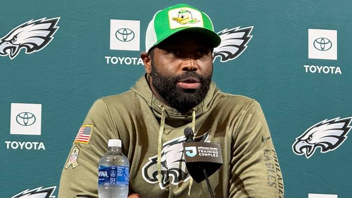Eagles special teams coordinator Michael Clay had an interesting story to tell about Sean Mannion when he talked to reporters on May 21, 2026. Eagles special teams coordinator Michael Clay had an interesting story to tell about Sean Mannion when he talked to reporters on May 21, 2026.