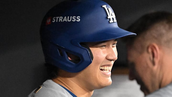 Oct 25, 2025; Toronto, Ontario, CAN; Los Angeles Dodgers designated hitter Shohei Ohtani (17) looks on from the dugout prior to game two of the 2025 MLB World Series against the Toronto Blue Jays at Rogers Centre. Mandatory Credit: Dan Hamilton-Imagn Images Oct 25, 2025; Toronto, Ontario, CAN; Los Angeles Dodgers designated hitter Shohei Ohtani (17) looks on from the dugout prior to game two of the 2025 MLB World Series against the Toronto Blue Jays at Rogers Centre. Mandatory Credit: Dan Hamilton-Imagn Images