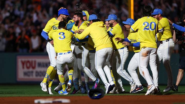 Aug 22, 2026; Boston, Massachusetts, USA; Boston Red Sox right fielder Wilyer Abreu (52) celebrates with teammates after defeating the San Francisco Giants at Fenway Park. Mandatory Credit: Paul Rutherford-Imagn Images