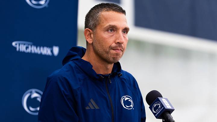 Penn State football head coach Matt Campbell takes a question during a press conference at football media day in Holuba Hall, Friday, August 7, 2026, in State College. Penn State football head coach Matt Campbell takes a question during a press conference at football media day in Holuba Hall, Friday, August 7, 2026, in State College.