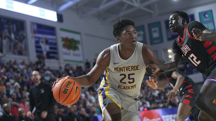 Action from the championship game between Montverde Academy and Long Island Lutheran High School during the City of Palms tournament at Suncoast Credit Union Arena on Saturday, Dec. 23, 2023. Montverde took home the trophy.