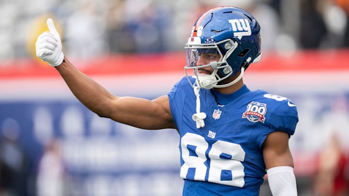 New York Giants wide receiver Darius Slayton is the 2024 "George Young-Ernie Accorsi Media Good Guy Award Recipient