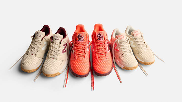 Coco Gauff's tennis shoes from New Balance's US Open Footwear Collection.