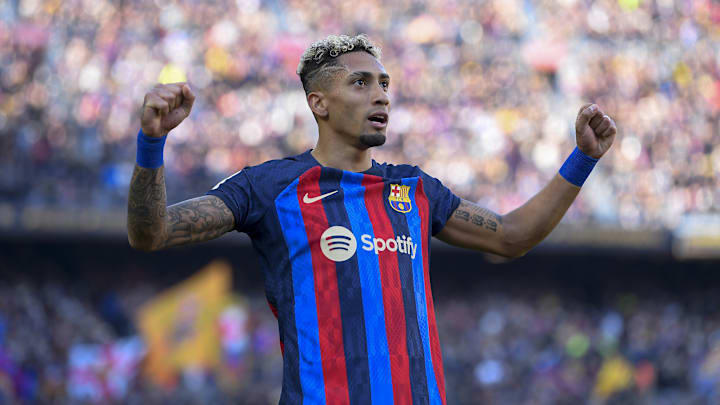 Raphinha marcou o gol da vitória do Barcelona na 24ª rodada da LaLiga.