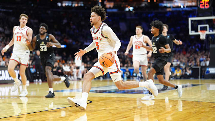 Virginia Cavaliers guard Sam Lewis Virginia Cavaliers guard Sam Lewis