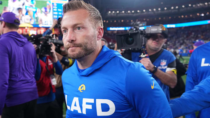 Los Angeles Rams head coach Sean McVay after the NFC Wild Card game against the Minnesota Vikings at State Farm Stadium.