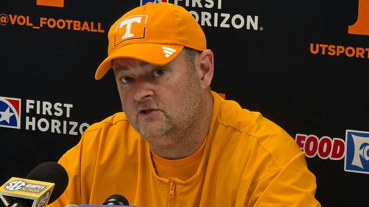 Josh Heupel at his post game presser in Fayetteville (2026)