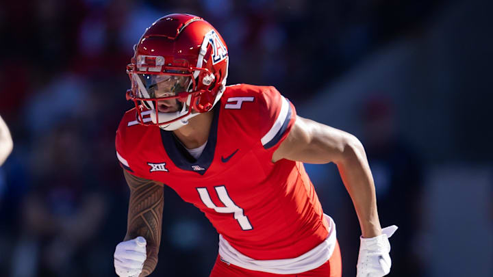 Arizona Wildcats wide receiver Tetairoa McMillan Arizona Wildcats wide receiver Tetairoa McMillan